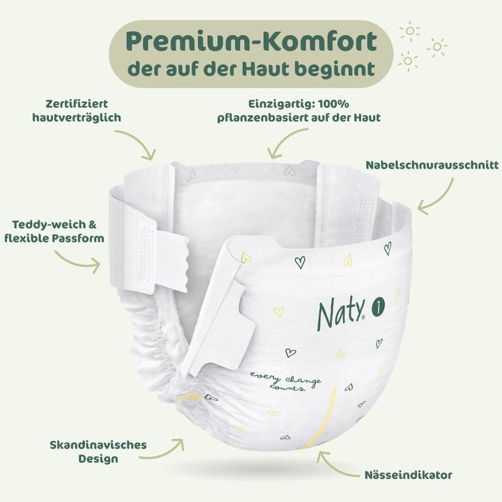 Image du produit Naty Couche bio (Taille 3, Pack semi-mensuel, 50 pcs)