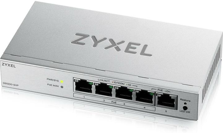 Immagine prodotto Zyxel GS1200-5HPV3 5-Port Gigabit PoE+ web/smart managed (5 porte)