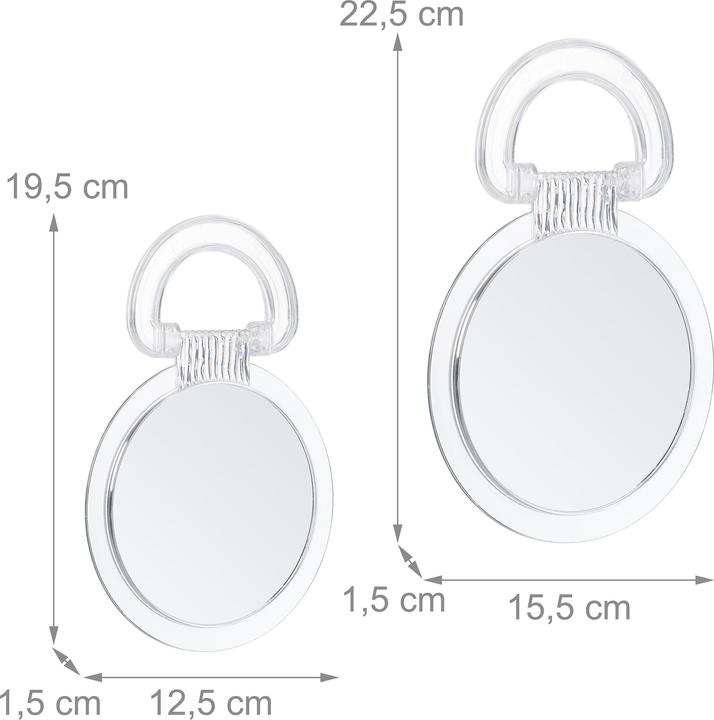 Productafbeelding Relaxdays 2-delige vouwspiegelset (15,5 x 1,5 x 22,5 cm)