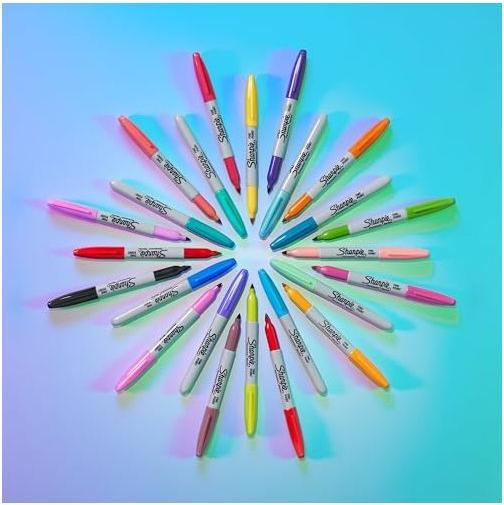 Produktbild Newell Sharpie - Permanent Marker Fine Glam Pop 12-Blister (2198780) (12x)