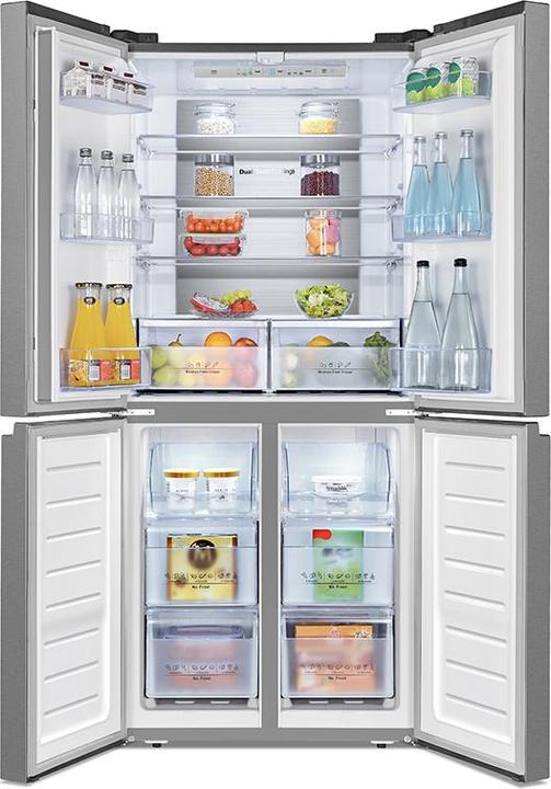 Actual product image Hisense RQ563N4SI2 Side-by-Side fridge-freezer Freestanding F Stainless steel (454 l)