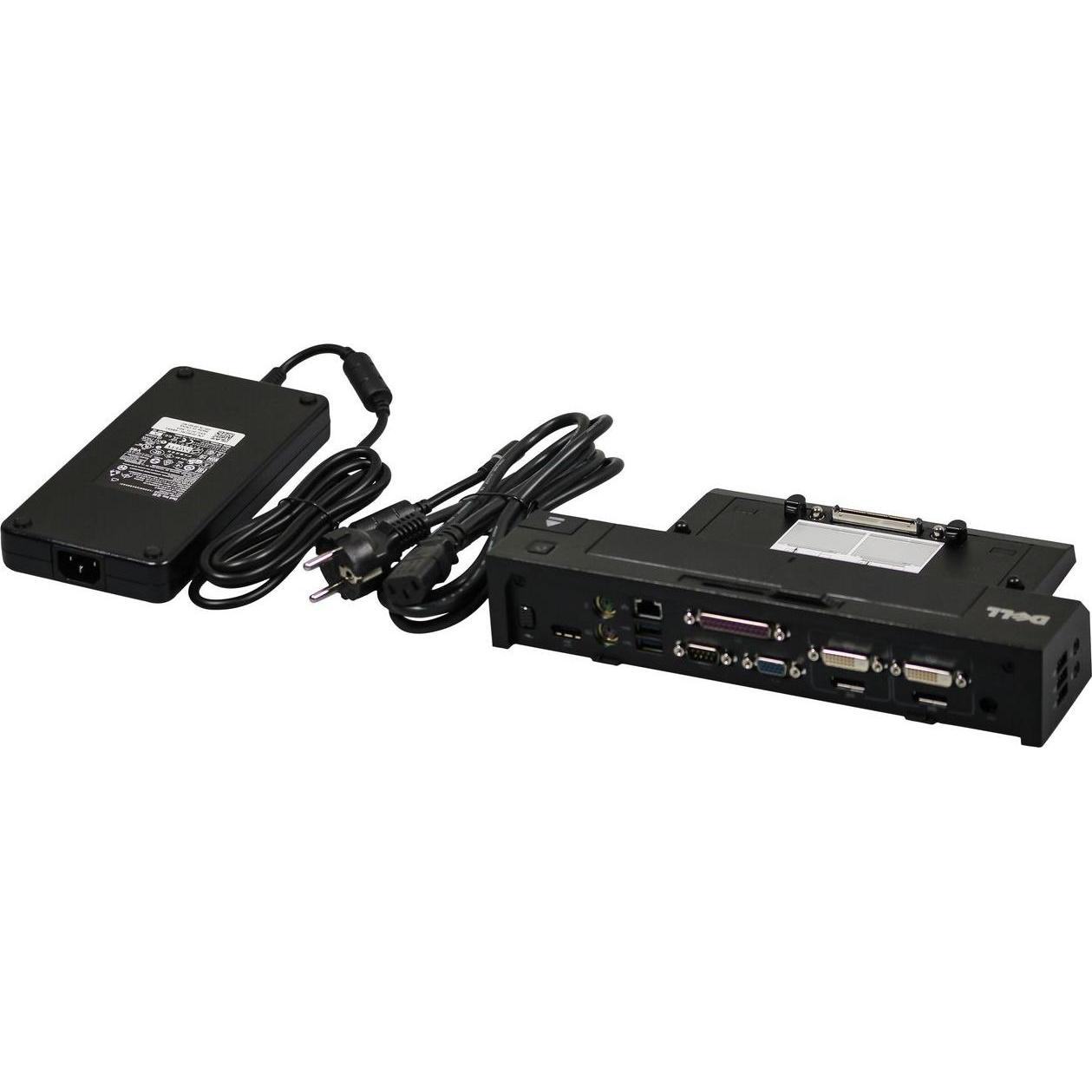 Dell Advanced E Port EU 240W (Docking Port, 1 Port), Dockingstation + USB Hub, Schwarz