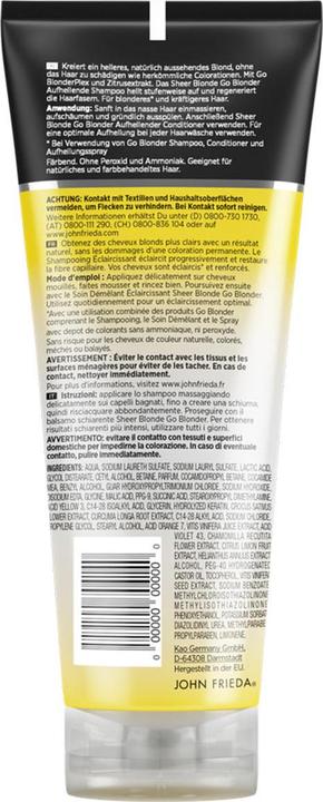 Image du produit John Frieda Sheer Blonde (250 ml, Shampoing liquide)