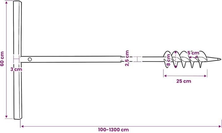 Actual product image vidaXL Erdbohrer (80 mm)