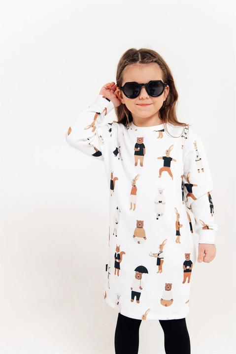 Produktbild Hebe Warmes Sweatshirt-Kleid mit Tiermotiv (110, 116)