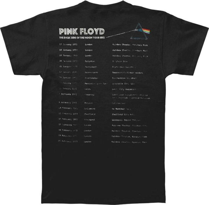 Produktbild Music Brand Dark Side of the Moon 1972 Tour TShirt (M)