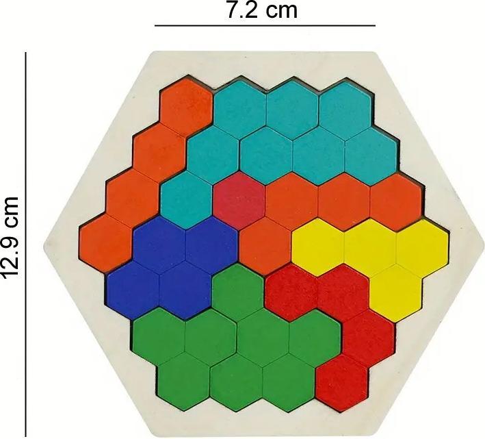 Immagine prodotto Cbx Puzzle in legno esagonale 10 pezzi (10 pezzi)