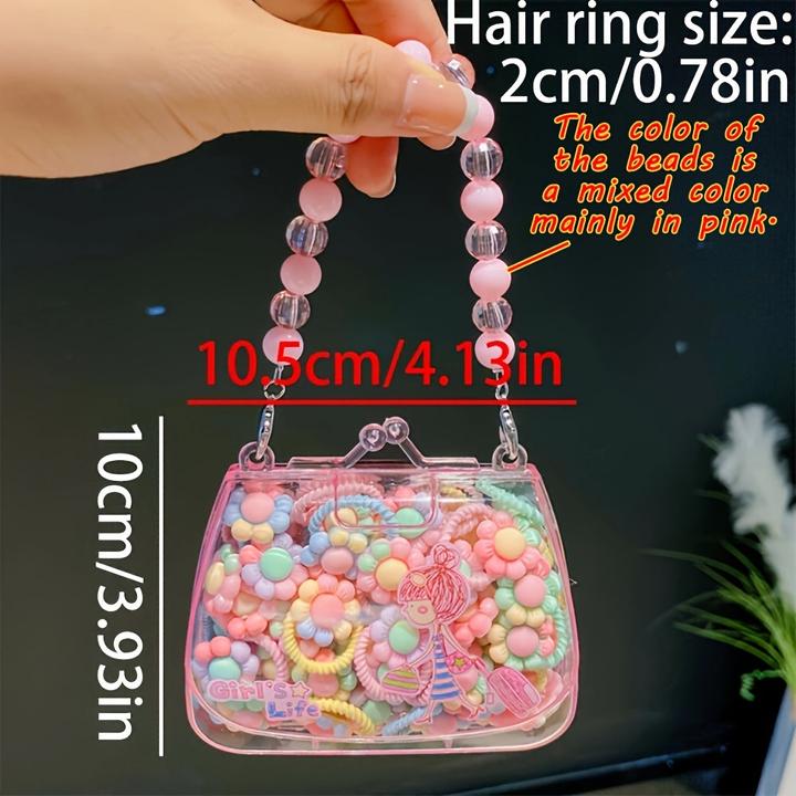 Image du produit Activity Board 20Pcs Sweet Style Harz Haargummis Set für Jugendliche, gemischte Farbe Pflanze Muster, sortierte