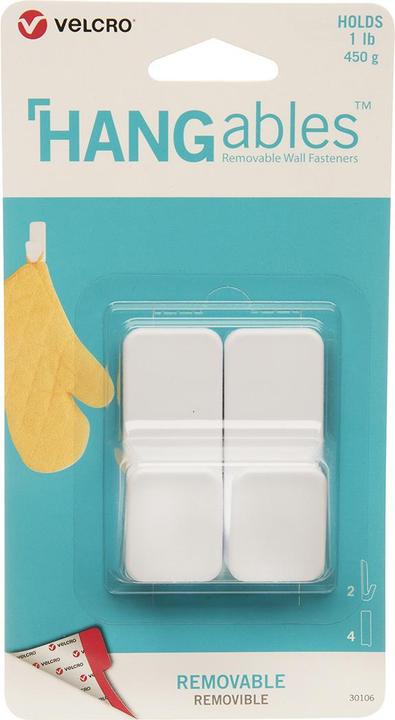 Velcro brand VELCRO® Micro-crochets adhésifs VELCRO® 450g, 2 pcs. repositionnables blanc blanc Contenu :