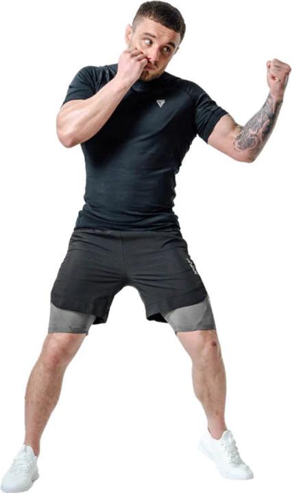 Image du produit Rdx Shorts MMA T16 Noir/Gris-L (L)