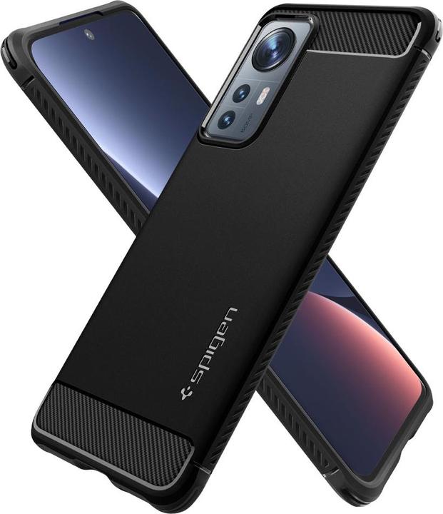 Produktbild Spigen RUGGED ARMOR XIAOMI 12/12X MATTE Juodas (Xiaomi 12, Xiaomi 12X)