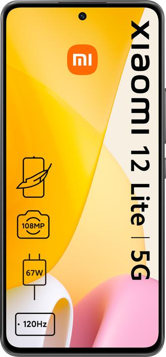 Image du produit Xiaomi 12 Lite (128 Go, Noir, 6.55", Double SIM, 5G)