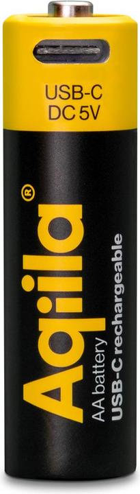 Produktbild Aqiila - USB-C Wiederaufladbare Batterie - AA - 2000 mAh - 4er-Pack (4 Stk., AA, 2000 mAh)