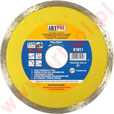 Artpol, Sägeblatt, Diamond -Scheibe 115 x 22,2 mm full /ar /ar