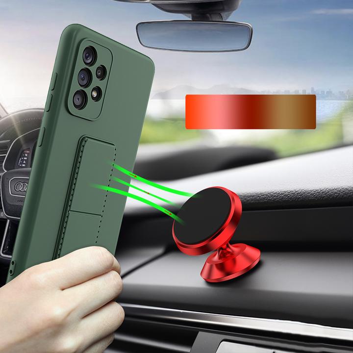 Actual product image Wozinsky Kickstand Case Silicone Stand Cover for Samsung Galaxy A73 Pink (Samsung Galaxy A73 5G)