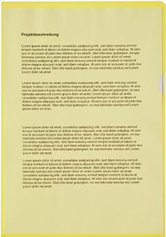 Actual product image Soennecken Transparent cover 1512 DIN A4 PP yellow 100 pcs./pack. (A4, 100x)
