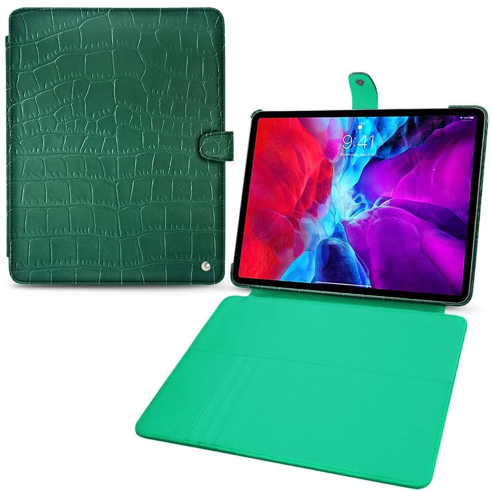 Noreve Lederschutzhülle Wallet (iPad Pro 12.9 2020 (4. Gen)), Tablet Hülle, Grün