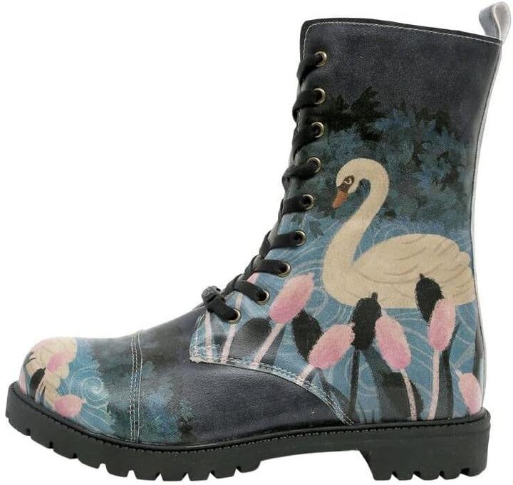 Actual product image Dogo Vegan Leather Navy Long Boots (36)