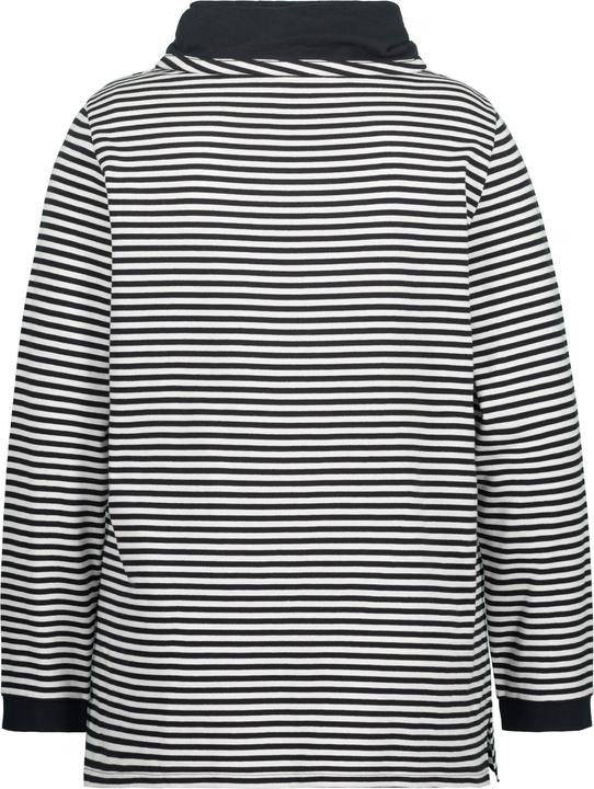 Produktbild Ulla Popken Sweatshirt, Ringel, Classic, Stehkragen, Langarm (42, 44)