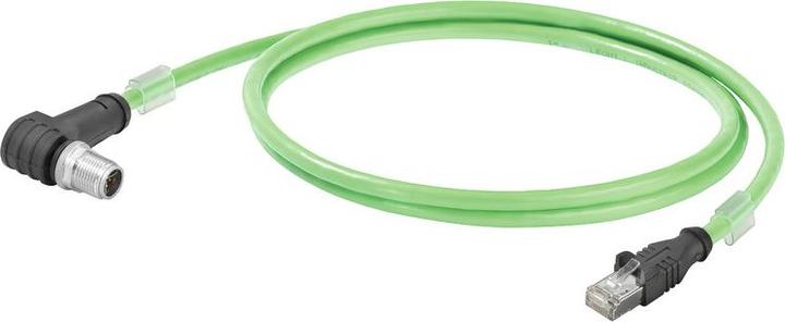 Produktbild Weidmüller WEIDMUELLER 2485600050 Sensor-/Aktor-Datensteckverbinder M12 Stecker, gewinkelt, Stecker (S/FTP, CAT6a, 5 m)