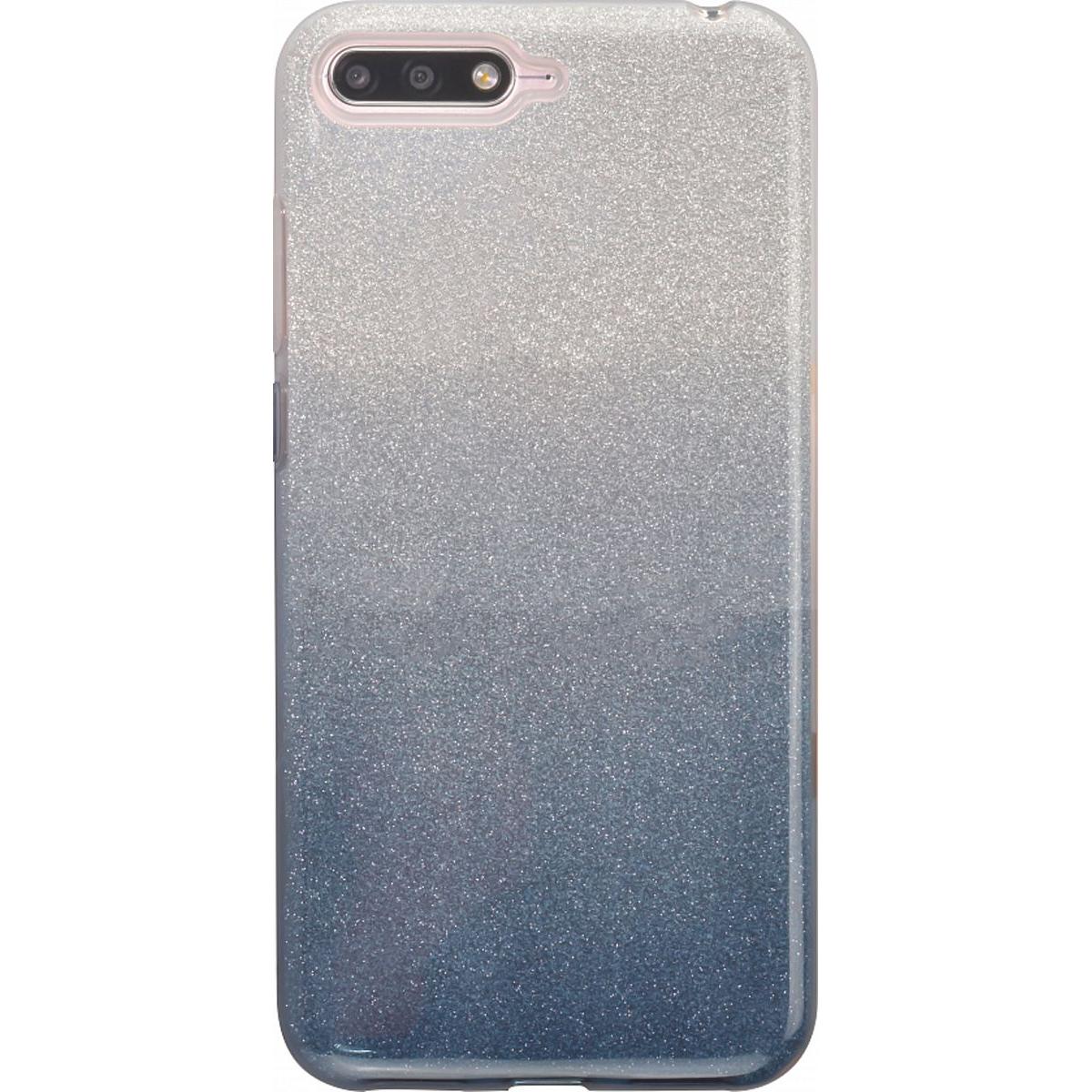 iLike Custodia Y6 2018 Gradient Glitter 3in1 (Huawei Y6, Huawei Y6 Prime (2018)), Cover smartphone, Grigio