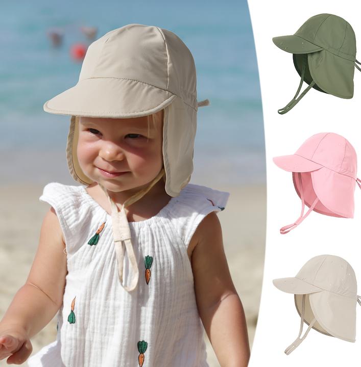 Image du produit PhoneLook Chapeau bébé (0 à 6 mois) été ajustable anti-UV avec protection nuque pour voyage et baignade (46)
