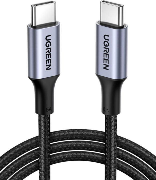 Actual product image Ugreen US316 Type C to Type C Cable, 100W, 3m (black) (3 m, USB 2.0, 100 W)