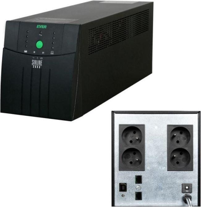 Produktbild Ever UPS SINLINE 2000 USB HID (2 VA, 1300 W, Line-Interaktiv USV)
