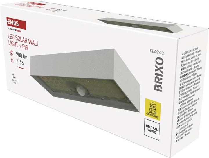 Image du produit Emos LED-Leuchte BRIXO mit PIR, neutralweiss (900 lm)