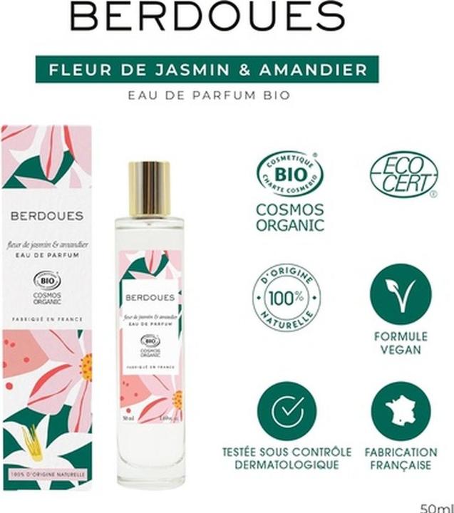 Image du produit Berdoues Eau de Parfum Bio Fleur Jasmin & Amand (Eau de parfum, 50 ml)