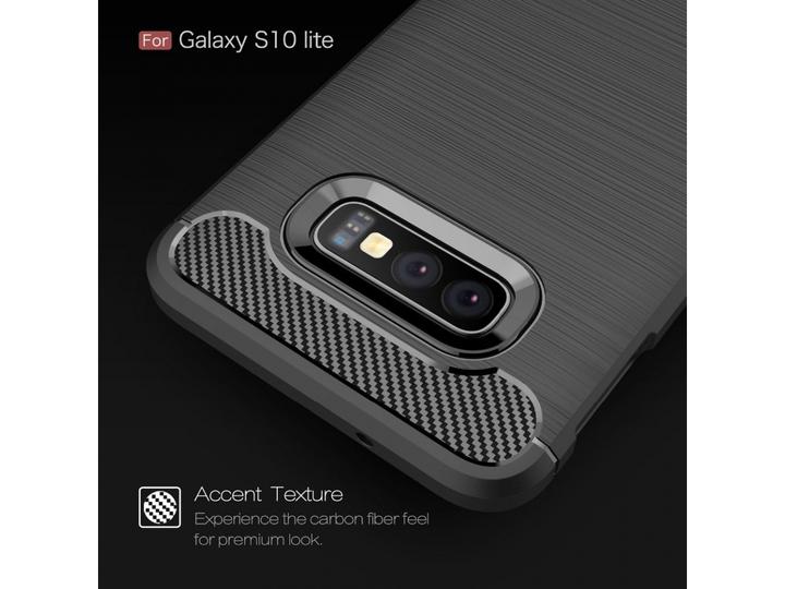 Actual product image Screenguard Samsung Galaxy S10e Cover Carbon Brushed Soft TPU (Samsung Galaxy S10e)