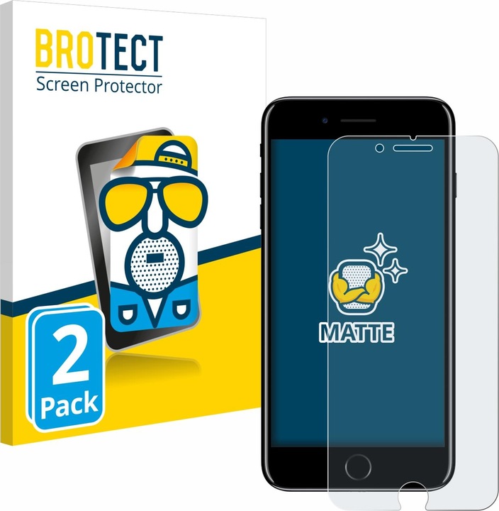 Actual product image BROTECT Anti-glare screen protector matt (2 Piece, Apple iPhone 7 Plus)