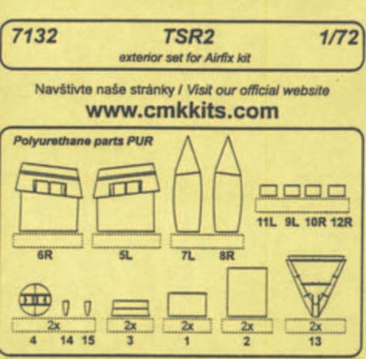 Produktbild CMK TSR 2 - exterior set für Airfix Bausatz