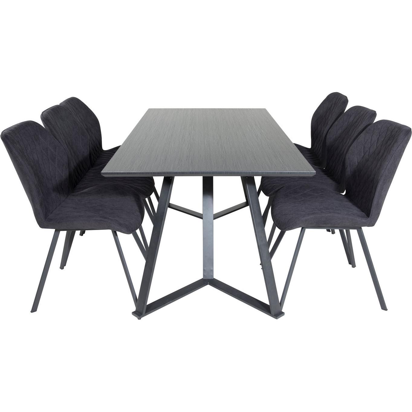 Thumbnail - Ebuy24, Esstisch, Essgruppe Marina 34 (7-teilig) (180 x 90 x 75 cm)
