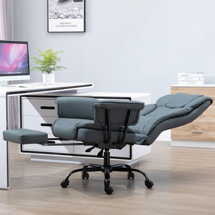 Produktbild Swisshandel24 Bürostuhl Ergonomisch mit Kopfstütze und gepolsterte Armlehnen mit Fussstütze Kunstleder