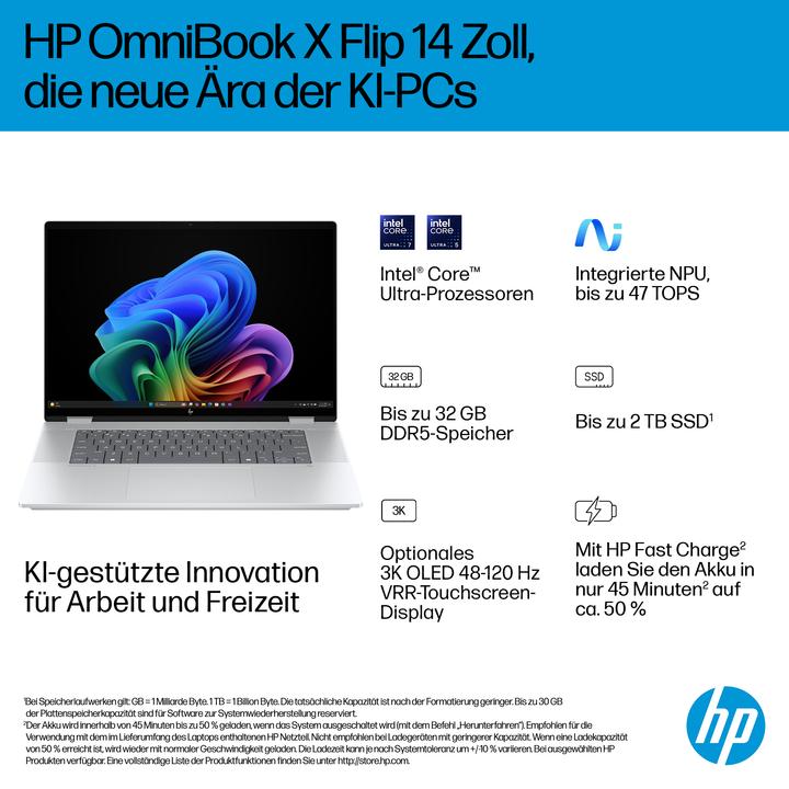 Actual product image HP OmniBook X Flip 16-as0078ng (16", 1000 GB, 32 GB, Germany)
