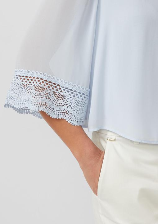 Immagine prodotto s.Oliver Fliessende Chiffon-Bluse mit V-Ausschnitt und Satinblende (40)