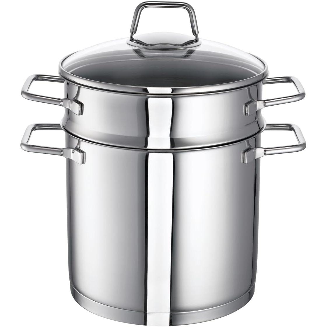 Schulte-Ufer Argento Pentola Per Spaghetti Wega 5,0 Litri, Padella + Pentola,