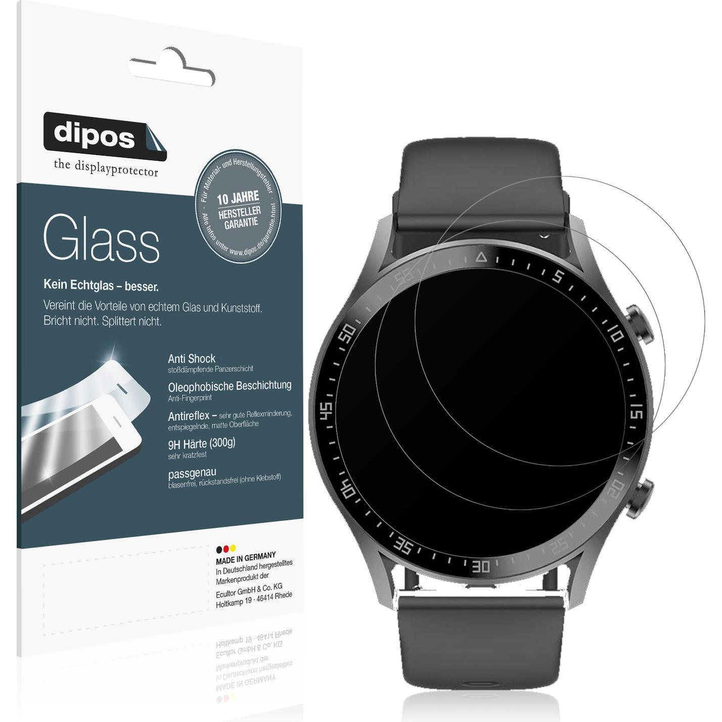 Dipos Displayschutz Anti-Shock, Smartwatch Schutzfolie, Transparent
