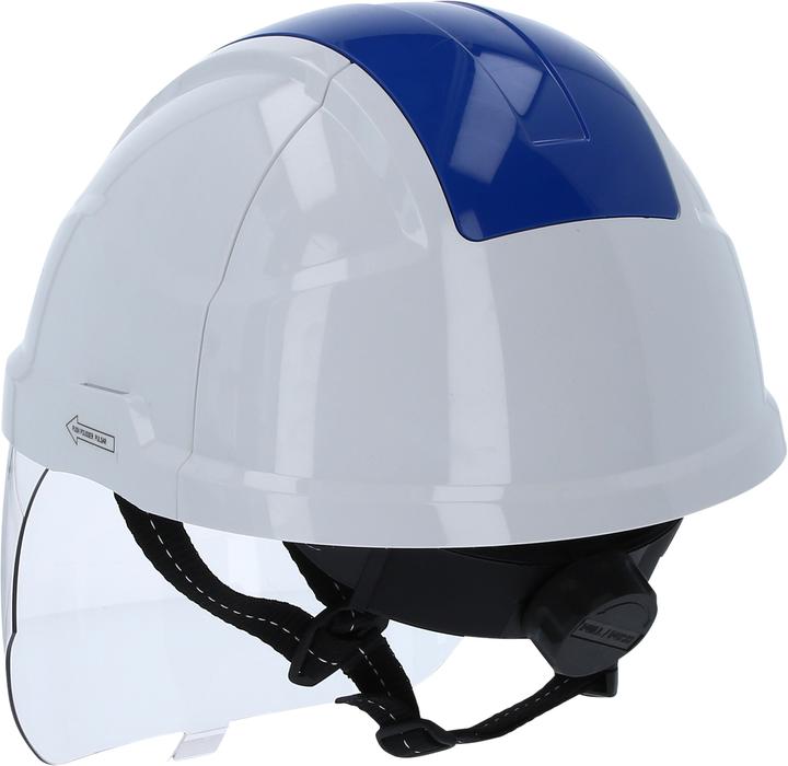 Produktbild KS Tools Arbeits-Schutzhelm mit Gesichtsschutz, blau (53 - 63 cm)