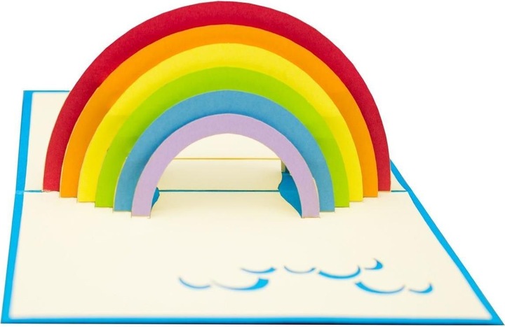 Produktbild Hervorragend 3D Pop-up Karte Regenbogen Blau