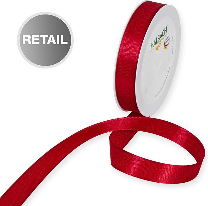 Actual product image Halbach woven taffeta ribbon, red