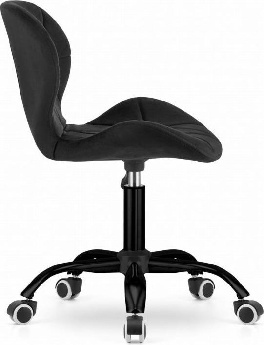 Immagine prodotto Leobert Drehbarer Bürostuhl mit breiter Rückenlehne, schwarzer Samt