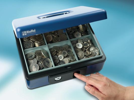 Produktbild Rieffel Geldkassette mit Federdeckel DELUXE 3 BLAU