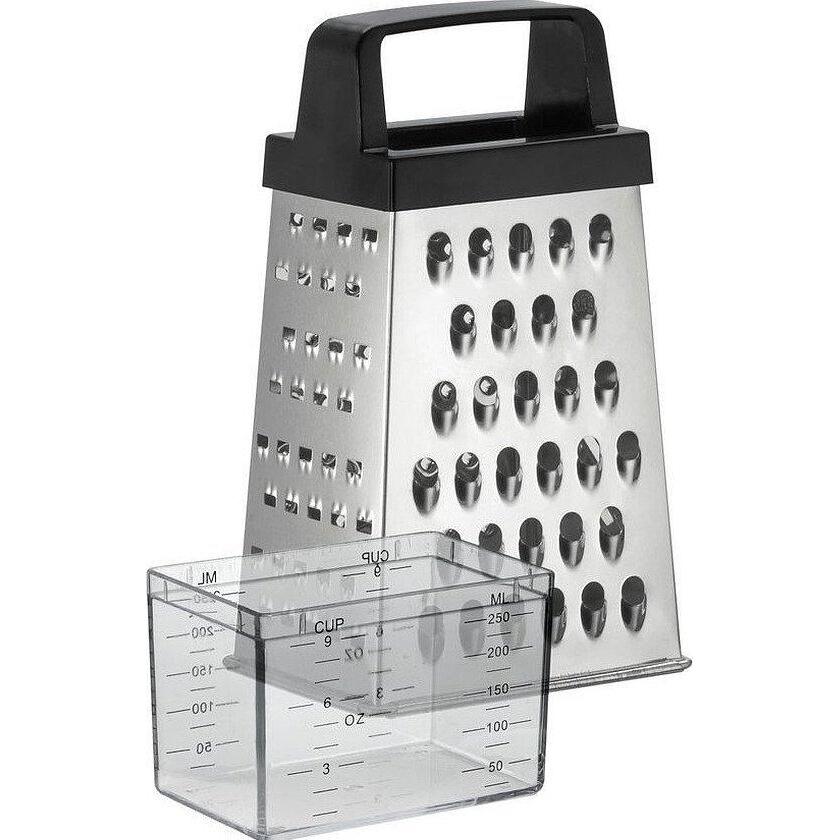 Thumbnail - Resto GRATER WITH CONTAINER 4 SIDES/95412, Küchenreibe, Schwarz, Silber