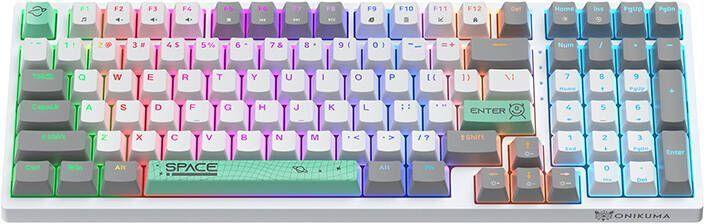 Actual product image Onikuma G38 98 Keys USB Wired Mechanical Keyboard White (Eng. Int., Cable)