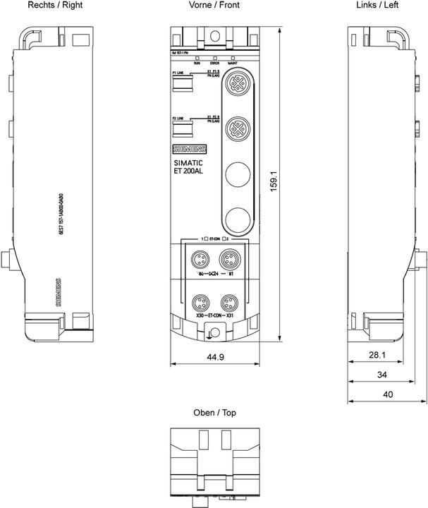 Image du produit Siemens Interface API 6ES7157-1AB00-0AB0 6ES71571AB000AB0