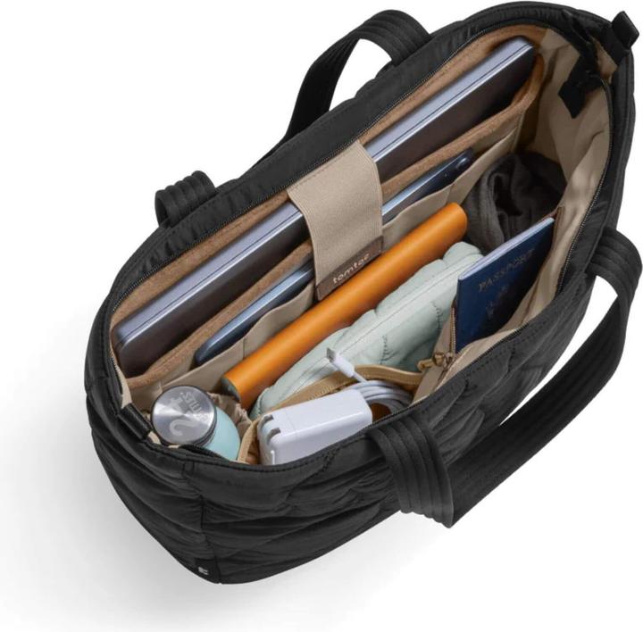 Actual product image tomtoc Terra-T38 Puffy Laptop Tote Bag, 17.5L, black (17.50 l)