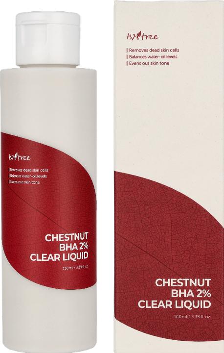 Actual product image Isntree Chestnut BHA 2% Clear Liquid 100ml 3.38 fl oz Dual Care for Pores with BHA and Chestnut Shell (Face toner, 100 ml)