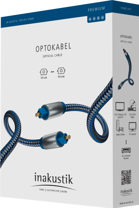 Actual product image Inakustik Premium Optical Audio Cable (3 m, Optical)